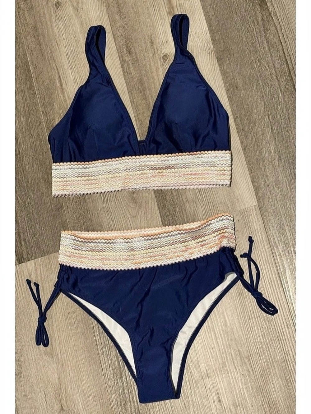 NWOT Navy Bikini fit Set large